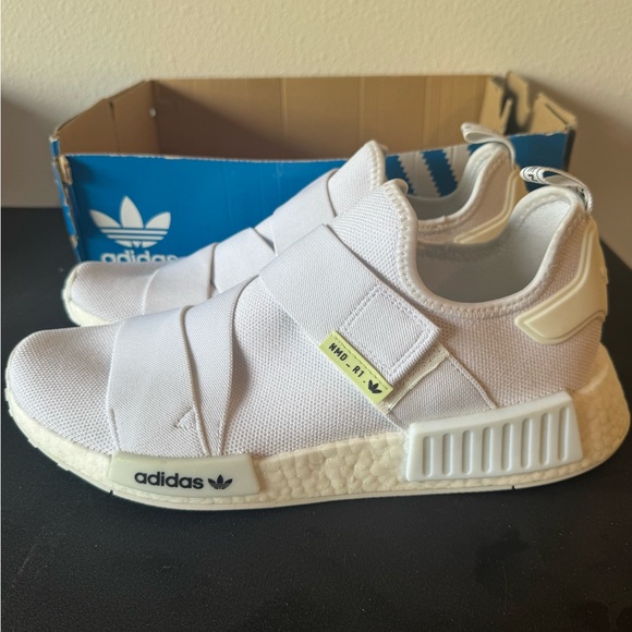 Size 11 - adidas NMD_R1 White Almost Lime W - Picture 1 of 9